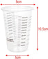 Allure Maek 50 Pack 8oz Disposable Graduated Clear Plastic Measuring Counting Cups for Paint, Stain, Epoxy, Resin - Reusable Multipurpose Mixing Cups for Cooking & Baking