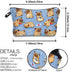 LOOMILOO Cosmetic Bag for Women, Adorable Roomy Makeup Bag Travel Water Resistant Toiletry Bag Accessories Organizer (Flower Pug 51491)