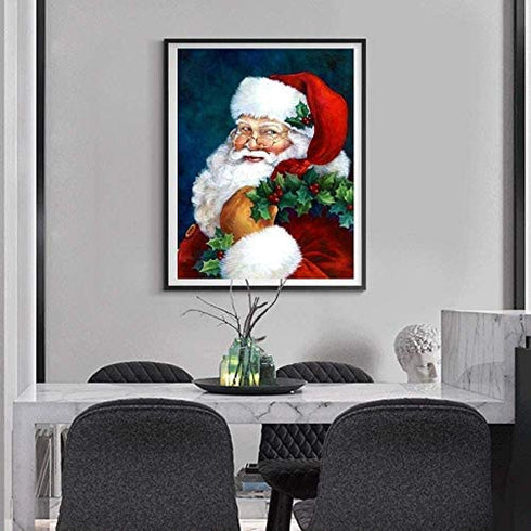 ACANDYL DIY Oil Painting Paint by Number Kit for Kids Adults Students Beginner DIY Canvas Painting by Numbers Acrylic Oil Painting Arts Craft for Home Wall Decoration Santa Claus 16x20 Inch