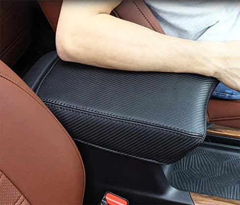 Beerte Central Console Armrest Box Fit for Honda CRV 2017 2018 2019 2020 2021 2022 Cover Car Armrest Cover Auto Center Console Pad(Black Carbon Fiber Pattern)