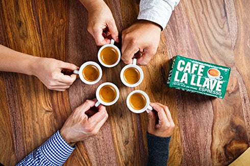 Café La Llave Espresso, Dark Roast, Fine Grind, 4-10 ounce bricks