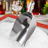 Cast Aluminum Utility Scoop - 38 oz. - Round Bottom, ice scoop For Multi-Purpose Use, With Finger Groove Handle (38 oz.)