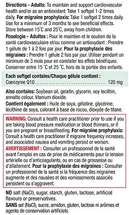 Jamieson CoQ10, 120mg, Bonus 30+30 softgels