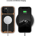 TENDLIN Compatible with iPhone 12 Pro Max Case Wood Grain with Carbon Fiber Texture Design Leather Hybrid Case Black