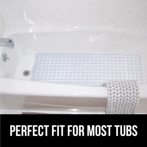 Gorilla Grip Patented Shower Stall Mat, 21x21, Machine Washable, Square Bathroom Bath Tub Mats for Stand up Showers and Small Bathtubs, Drain Holes Keep Floor Clean, Suction Cups, Light Pink