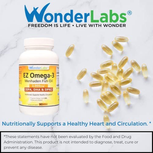 Atlantic Menhaden Fish Oil Omega-3 2000 mg, Burpless, Made in The USA, Perfect Balance of EPA+ DHA + DPA 90 Softgels
