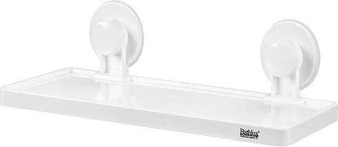 Bathlux Self Adhesive Shower Shelf, Non-Drilling Bathroom Shelf, Wall Mounted for Apartment, Bathroom Organizer, White, for Home Decor/Kitchen/Bathroom-30134