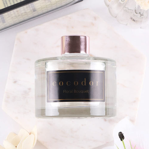 COCODOR White Flower Reed Diffuser/Lovely Peony/ 6.7oz(200ml) / 1 Pack/Reed Diffuser Set, Oil Diffuser & Reed Diffuser Sticks, Home Decor & Office