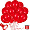 100Pack Red Balloons, 12inch Red Latex Balloons Premium Helium Quality Red Balloons for Party Supplies and Decorations(With Red Ribbon)€¦