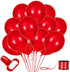 100Pack Red Balloons, 12inch Red Latex Balloons Premium Helium Quality Red Balloons for Party Supplies and Decorations(With Red Ribbon)€¦