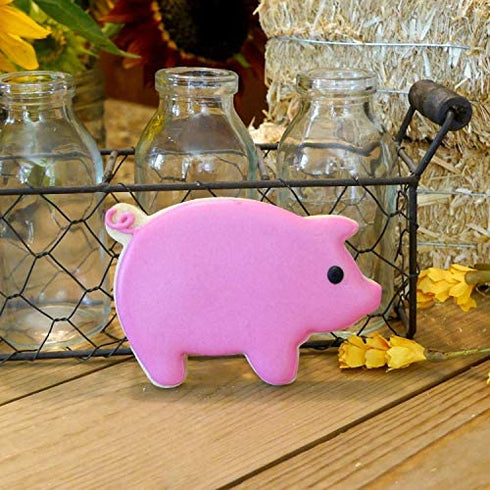 Sweet Cookie Crumbs Farm Animal Cookie Cutter, Stainless Steel (Pig 3 Pc Set)