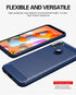 Galaxy A11 case,Samsung A11 case,with HD Screen Protector,MAIKEZI Soft TPU Slim Fashion Non-Slip Protective Phone Case Cover for Samsung Galaxy A11(Navy Brushed TPU)