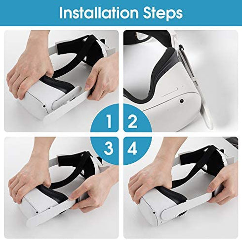 Elite Head Strap for Oculus Quest 2 Gaming Accessories with Battery Pack Bracket Enhanced Comfort and Extend Playtime Adjustable Straps by X-super Home