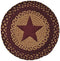 Star Braided Table Mat Burgundy Country Decor