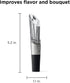 Rabbit Wine Aerator and Pourer, 1.1 x 1.1 x 5.2 inches, Clear/Stainless Steel