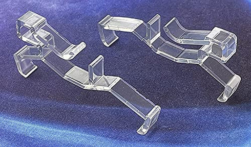 Valance Clips 10pcs 2.5inch Clear Plastic Hidden Retainer Holder Clip for Window Blind Valance,Horizontal Faux & Wood Blinds Parts