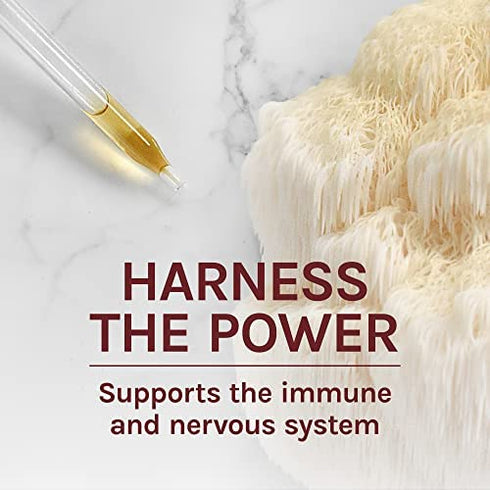 Host Defense, Lion's Mane Extract, Promotes Mental Clarity, Focus and Memory, Mushroom Supplement, Plain, 1 fl oz