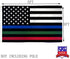 Thin Blue Red Green Line American Flag 3x5 Outdoor- Heavy Duty Police Firefighter Military Army Fireman USA Flags Blue Red Green Lives Matter Stripe Flag with Grommets