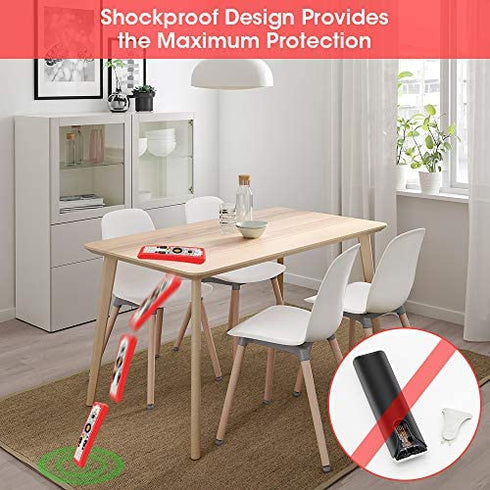 2 Pack Protective Case for DirecTV RC66RX Remote Control, Silicone Cover Shock Proof Remote Controller Skin Sleeve Replacement Protector Compatible with DirecTV RC64 RC65 RC66 IR/RF Remote-Red,Blue