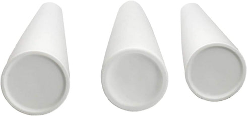 HOMOKUS White Ceramic Bud Vases Set of 3, Conic Small Bud Decorative Floral Vase Home Decor Centerpieces, Connected Tubes White Vase Set