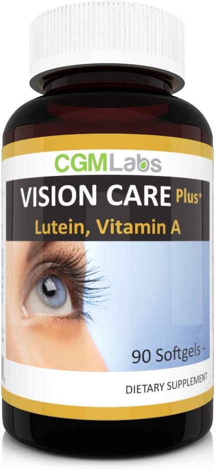 CGM-Labs Vision Care, Lutein 40mg, Zeaxanthin, Vitamin A, Bilberry Extract, 90 Softgel