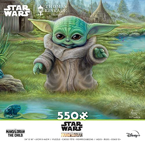 Ceaco -Thomas Kinkade - The Mandalorian Collection - Childs Play, Star Wars - 550 Piece Jigsaw Puzzle