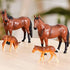 Terra by Battat - Quarter Horse Family - Miniature Toy Horse Family Figurines for Kids 3-Years-Old & Up (4 Pc)