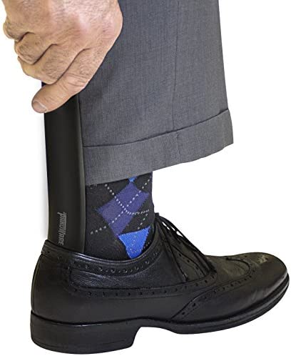 Panoware Set of 2, Extra Long Handle Shoe Horn and Travel Shoe Horn, Black