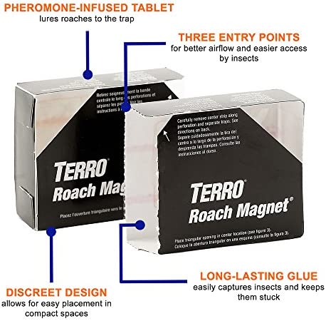Terro T256 Roach Magnet Trap with Exclusive Pheromone Technology Brown/A
