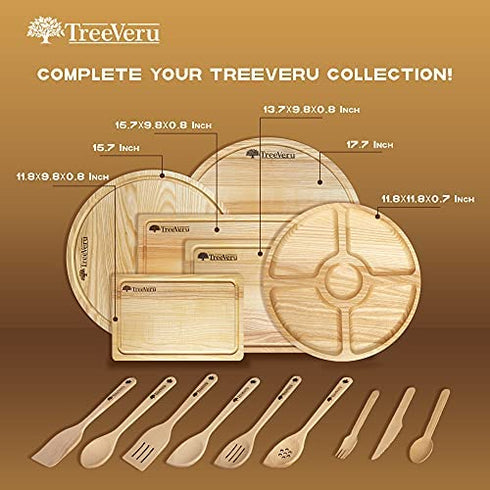 TREEVERU Natural Wooden Spatula for Cooking Nonstick Wooden Turner Flat Wooden Spatula for Pan and Wok Organic Wood Spatula for Kitchen Wood Cooking Tool for Everyday Use (14.1 x 2.8 Inches)