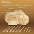 TREEVERU Natural Wooden Spatula for Cooking Nonstick Wooden Turner Flat Wooden Spatula for Pan and Wok Organic Wood Spatula for Kitchen Wood Cooking Tool for Everyday Use (14.1 x 2.8 Inches)