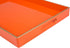 MAONAME Orange Serving Tray with Handles, Modern Decorative Tray for Coffee Table, Plastic Rectangular Tray for Ottoman, Bathroom, Decor, 15.75 x 10.2 x1.57