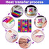 Holographic Rainbow Adhesive Vinyl Roll 6 Sheets 12" x 10" Metallic Glitter Permanent Craft Vinyl Sheets Strips Adhesive Printed Vinyl for DIY Gifts Signs Crafts Easy to Cut & Weed