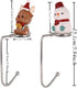 4 Pieces Animals Christmas Stocking Holders Set Mantel Hooks Hanger Xmas Safety Hang Grip Stockings Clip New Year Party Decor (4, Multi Hook)