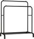 UDEAR Garment Rack Freestanding Hanger Double Pole Multi-Functional Bedroom Clothing Rack,Black