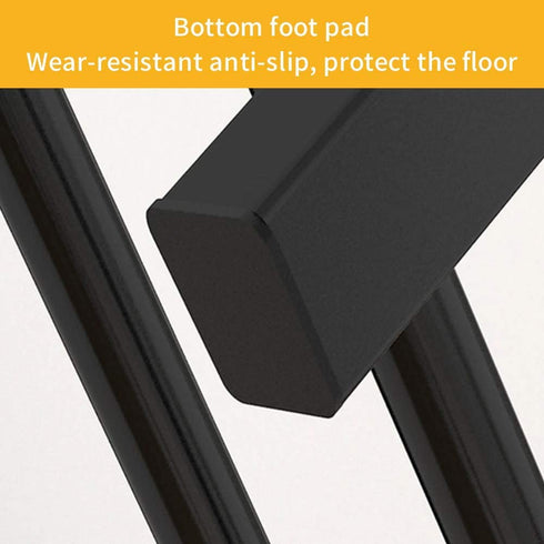 UDEAR Garment Rack Freestanding Hanger Double Pole Multi-Functional Bedroom Clothing Rack,Black