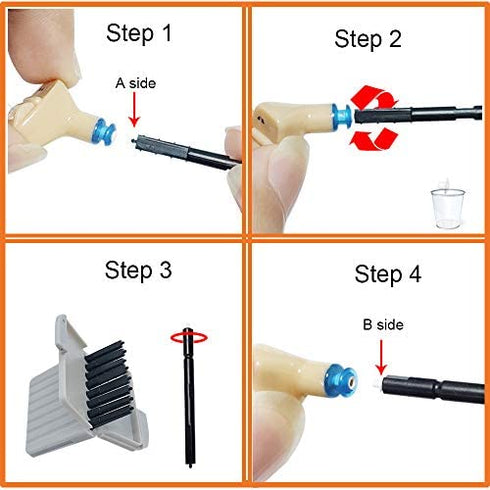 Hearing aid wax guards filters Cerumen stop Wax traps for Phonak, Unitron, Widex hearing aids cleaner with cleaning brush kit tools and carry case – 3Packs/24 Filters