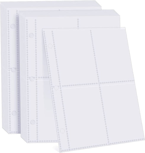 4-Pocket Baseball Card Sleeves Trading Card Binder Sleeves, 320 Pockets Double Sided Baseball Card Protectors Plastic Card Holder Fit for Trading Cards, Sport Cards (Each Page 6.1 × 7.8 inches)