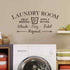 BATTOO Laundry Room Wall Decal - Wash Dry Fold Wall Stickers Laundry Room Decor Laundry Room Sign Vinyl Decal Sticker(Black, 16.5" h x34 w)