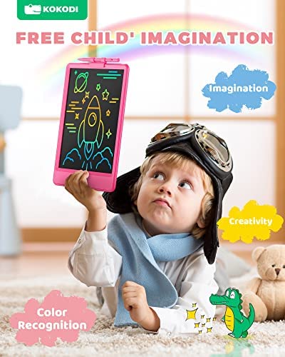 KOKODI LCD Writing Tablet, 8.5 Inch Toddler Doodle Board Drawing Tablet, Erasable Reusable Electronic Drawing Pads, Educational and Learning Toy for 3-6 Years Old Boy and Girls