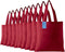 Simpli-Magic 79270 Canvas Tote Bags for Crafts, Shopping, Groceries, Books, Beach, Diaper Bag & Much More, 12 Pack, 13?x15?, Red, 12 Count