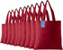 Simpli-Magic 79270 Canvas Tote Bags for Crafts, Shopping, Groceries, Books, Beach, Diaper Bag & Much More, 12 Pack, 13?x15?, Red, 12 Count