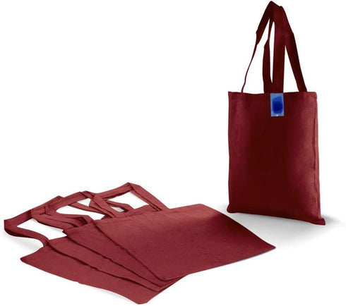 Simpli-Magic 79270 Canvas Tote Bags for Crafts, Shopping, Groceries, Books, Beach, Diaper Bag & Much More, 12 Pack, 13?x15?, Red, 12 Count