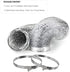 Universal Dryer Vent Hose 10 ft 4 inch with 2 Stainless Steel Clamp, Flexible Aluminum Dryer Duct Hose for Tight Space ?Silver?