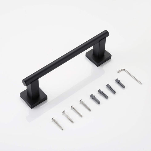 Miyili Matte Black 9-Inch Towel Bar SUS 304 Stainless Steel Hand Towel Holder for Bathroom or Kitchen Wall Mount, A02B23A