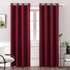MIULEE Thermal Insulated Linen Curtain for Bedroom Living Room Home Decor Room Darkening Farmhouse Grommet Textured Window Blackout Drape Light Block, 1 Panel W 52 x L 84 Inch Burgundy Red