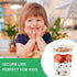 12 oz Clear Plastic Parfait Cups with Insert 3.25oz & Flat Lids No Hole - (20 Sets) Yogurt Fruit Parfait Cups for Kids, for Dips and Veggies, Take Away Breakfast and Snacks. No Leaking