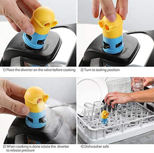 SiCheer Steam Diverter Pressure Release Valve Accessories Compatible with Instant Pot DUO/Ultra/Smart/Nova/Viva Models, 3/5/6 Qt
