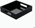 KEVLANG Black Sturdy Acrylic Tray with Handles-8x8 Inch- Countertop Organizer Tray for Kitchen,Bathroom,Office- Storage Box for Cosmetics, Jewelry,Toiletries,Toy,gadgets