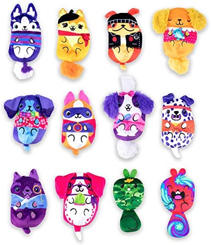Dogs vs Squirls - Mystery Bag - 1pk - 4" Super-Soft & Bean-Filled Plushies! Collect These as Stocking Stuffers! Great for Advent Calendars - Great for Kids, Boys, & Girls!